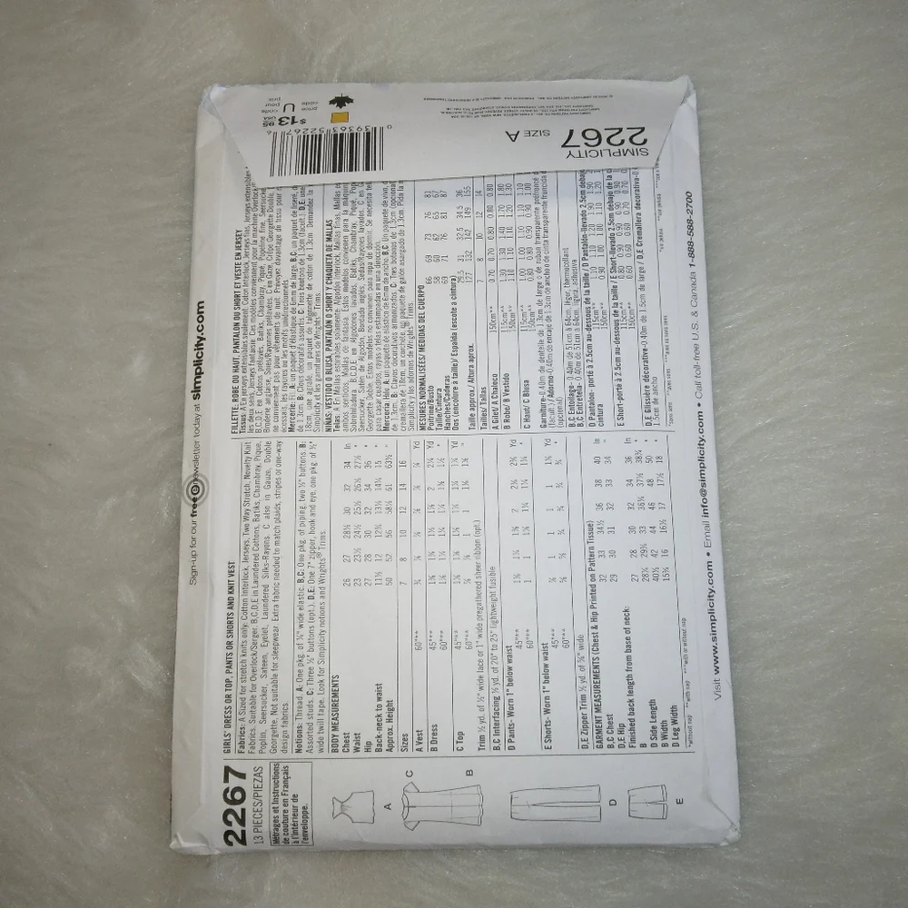 Simplicity 2267 sz